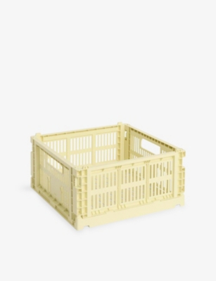 Hay Light Yellow Square Colour Crate Medium