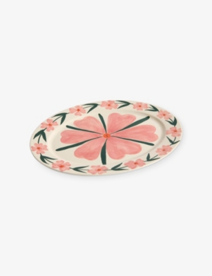 Hay Josephine La Pittura Ceramic Oval Serving Platter In Pink