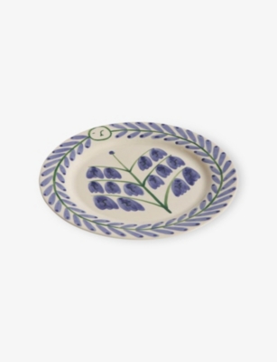 Hay Bluebells La Pittura Ceramic Plate In Multi