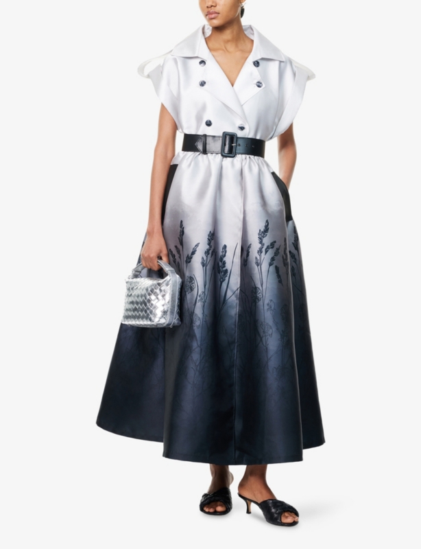 Belted Sleeveless Woven Coat