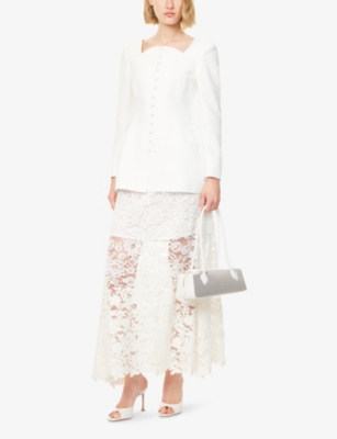 MONA ALSHEBIL: Structured Long-Sleeves Woven Top