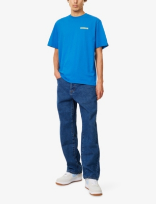 Icecream Mens Blue We Serve It Best Printed Cotton T-shirt