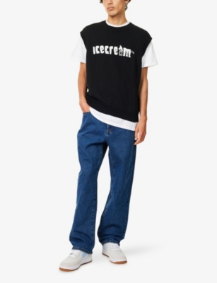 ICECREAM: Logo-Intarsia Knitted Cotton Vest