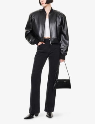 AGOLDE: Leena Flared-Leg Cotton-Blend Jeans