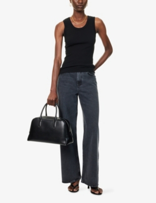 AGOLDE: Poppy Ribbed Stretch-Woven Top