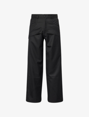 Unknown Womens Panels Wide-leg Woven Trousers Black Xs In Black