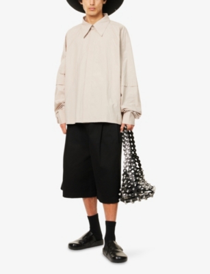 Unknown Womens Oversized Stitched Woven Shirts Stone In Multi
