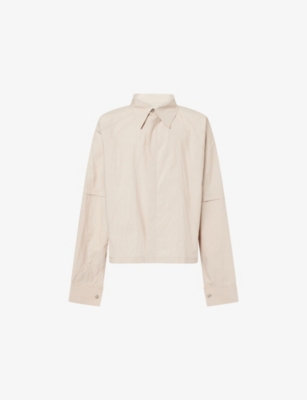Unknown Womens Oversized Stitched Woven Shirts Stone In Multi