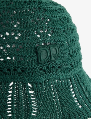 DAILY PAPER: Embroidered-Logo Open-Knit Bucket Hat