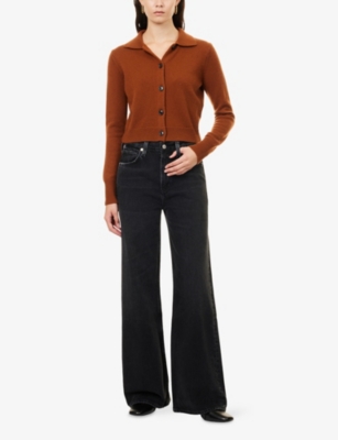 Citizen Of Humanity Womens Paloma Baggy Denim Jeans Raine In Black