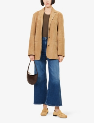 Citizen Of Humanity Womens Lyra Wide-crop-leg Stretch-denim Blend Jeans Augusta In Animal Print
