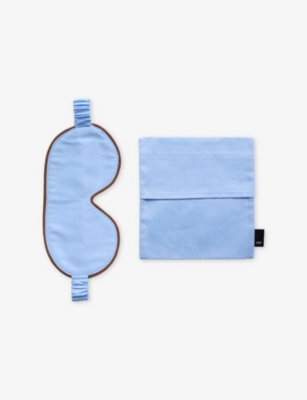 Hay Soft Blue Outline Cotton Sleep Mask In Blue