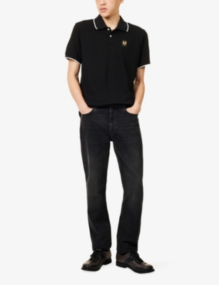 Belstaff Mens Washed Black 969 Straight-leg Denim Jeans In Black
