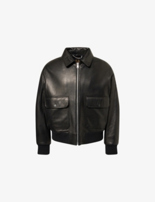 BELSTAFF: Pilot Flap-Pocket Leather Jacket