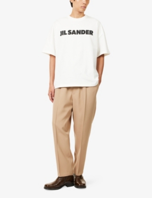 Jil Sander Logo T-shirt By . The Brand Presents A Minimalist Style That Is Appreciated Wor In White