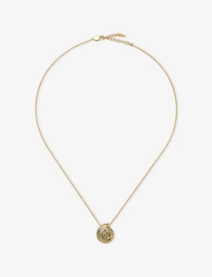 MISSOMA: Spiral Mini 18ct Yellow Gold-Plated Brass Pendant Necklace