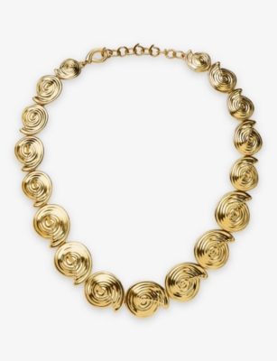 MISSOMA: Spiral Statement 18ct Yellow Gold-Plated Brass Necklace
