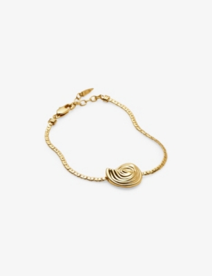 MISSOMA: Spiral Cobra 18ct Yellow Gold-Plated Brass Bracelet
