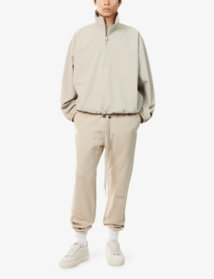 Essentials Mens Timber Vintage Logo-embellished Cotton-blend Jogging Bottoms In Gray