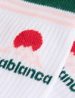 CASABLANCA: Montagne WhiteStretch-Cotton Blend Socks