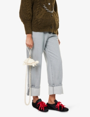 Simone Rocha Womens Cream Tortoise Perspex Cross-body Bag In White