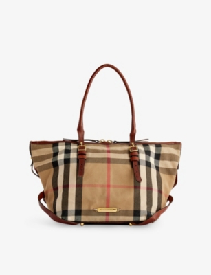 RESELFRIDGES: Pre-Loved Burberry Buckle Flap Canvas Tote Bag