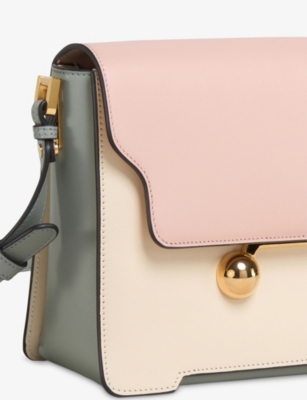 Marni Womens Zo878 Trunkaroo Colour-block Medium Leather Shoulder Bag In Multi