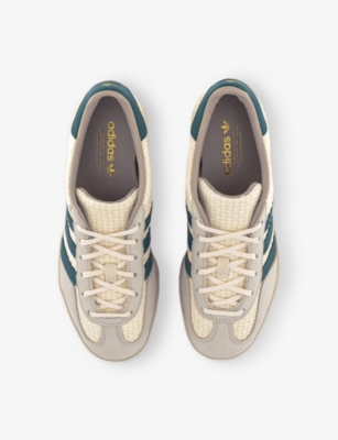ADIDAS: Gazelle Indoor Suede and Knitted Low-Top Trainers