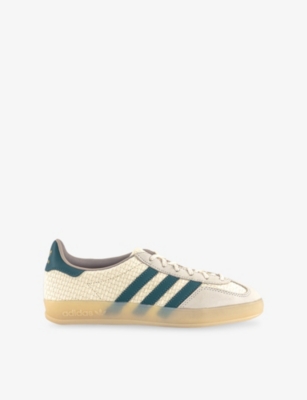 ADIDAS: Gazelle Indoor Suede and Knitted Low-Top Trainers