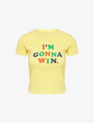 MOTHER: The Itty Bitty Ringer Logo-Print Cotton-Jersey T-Shirt