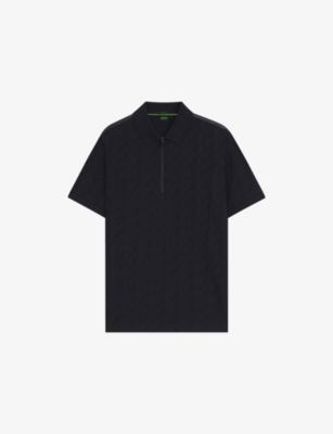 BOSS: Brand-Embossed Short-Sleeved Cotton Polo Shirt