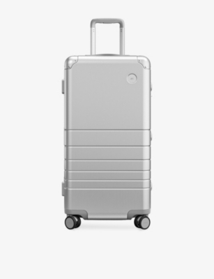 Monos Aluminum Trunk Four-wheel Aluminium Suitcase 76cm Aspen Silver