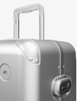 Monos Silver Hybrid Check-in Medium Four-wheel Polycarbonate And Aluminium Suitcase 67cm