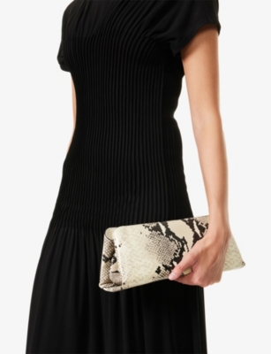 Verafied Womens Phython Vera Clutch Shoulder Bag