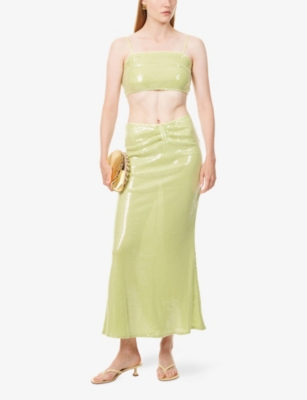 AMY LYNN: Ambra Sequin Woven Top