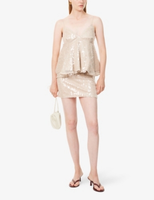 AMY LYNN: Milana Sequin Woven Top