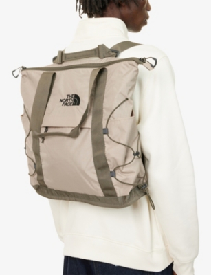 The North Face Womens Borealis Embroidered-logo Woven Tote Bag Mushroom Grey