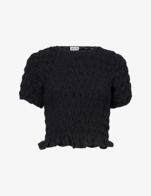 AMY LYNN: Eliza Shirred-Bodice Stretch-Lace Top