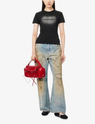 ACNE STUDIOS: Brand-Embroidery Round-Neck Cotton-Jersey T-Shirt