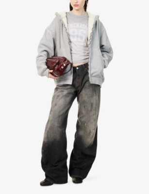 ACNE STUDIOS: Internal-Fleece Relaxed-Fit Cotton-Blend Hoodie