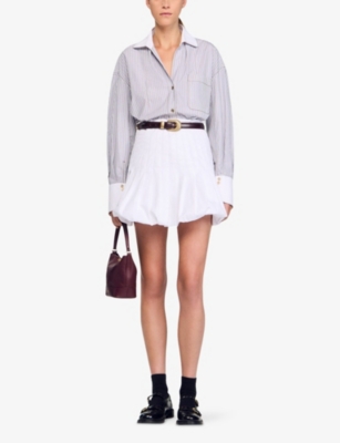 SANDRO: Striped Relaxed-Fit Cotton Shirt