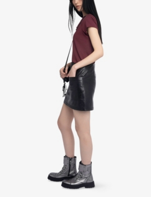 ZADIG&VOLTAIRE: Joe Fast Vintage Metal Leather Ankle Boots