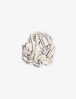 WHISTLES: Abstract Stripe Woven Hair Scrunchie