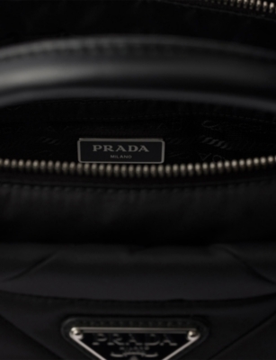 Prada Womens Black Small Padded Re-nylon Tote Bag In Black