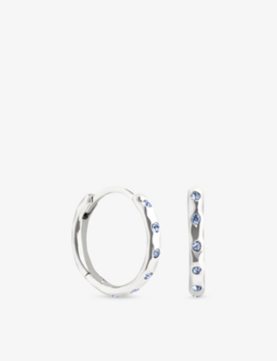 ASTRID & MIYU: Molten 18ct Yellow Gold-Plated Sterling-Silver and Zirconia Hoop Earrings