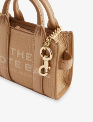 Marc Jacobs Womens Camel The Nano Tote Leather Bag Charm In Brown