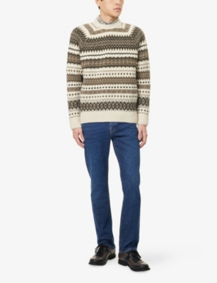 BARBOUR: Hase Crewneck Stretch-Wool Blend Jumper