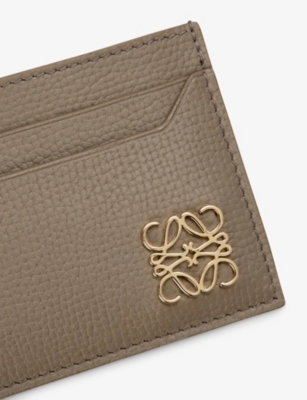 Loewe Anagram Plain Cardholder In Pebble Grained Calfskin In Brown