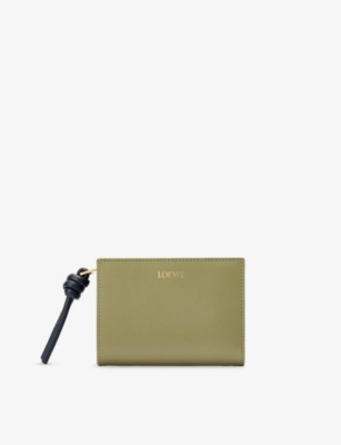 LOEWE: Knot Compact Leather Wallet