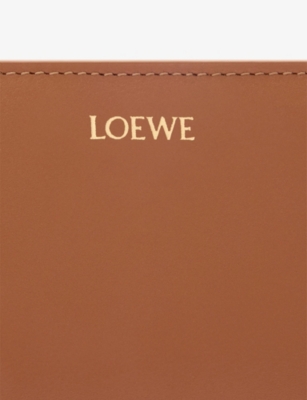 Loewe Womens Tan/papaya Knot Compact Leather Wallet